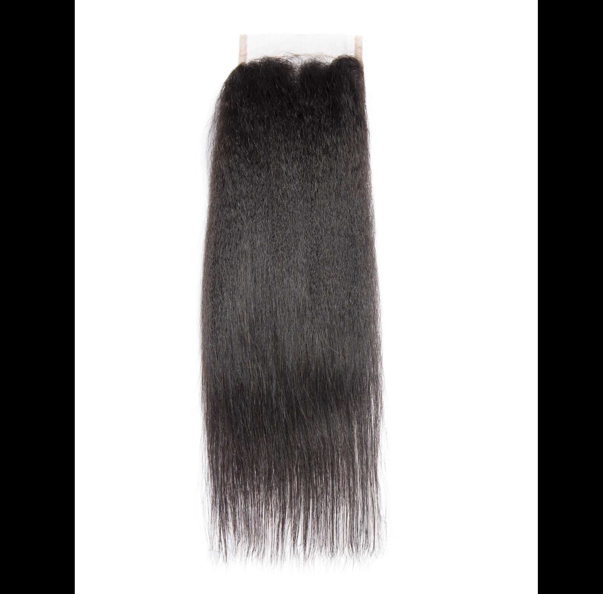 Alibele Yaki Bundles With Clo Brazilian Hair Weave 3 Bundles With 4X4 Lace Clo Human Hair Extension Remy Human HairXJ250120