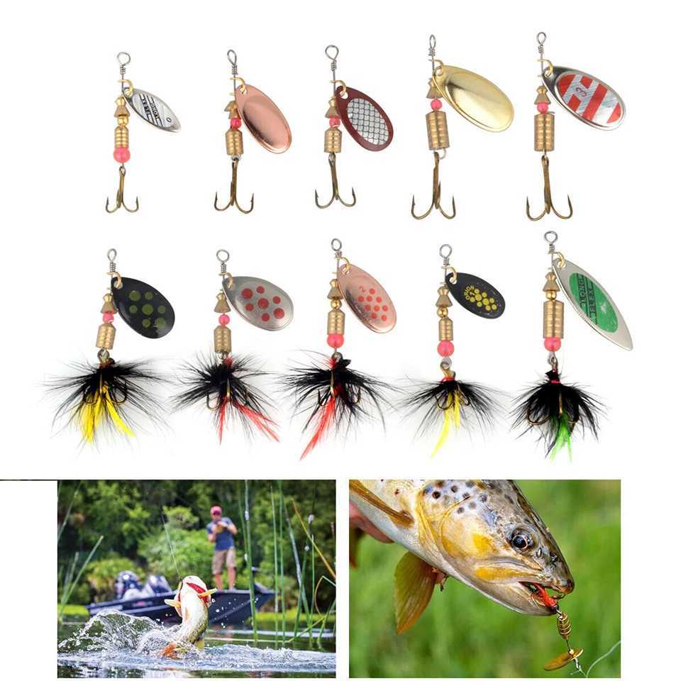 Metal Spoon Spinner Lure 2 to 8g 3.5g 10pcs/Lot Spoonbait Crankbaits Fishing Wobblers For Pike Crochet Set Bait TacklesXJ250122
