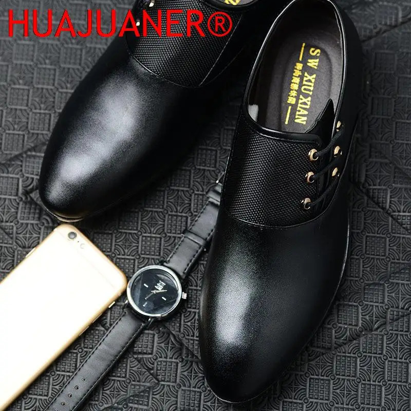 Classic Men Dress Shoes Round Toe Cow Leather Business Casual Shoes Mens Wedding Shoes Oxford Formal Shoes Big Size 38-48 250113
