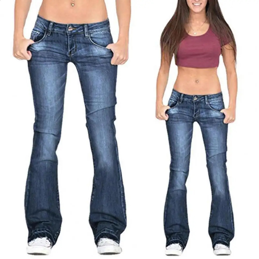 Women Baggy Blue Flare Jeans Vintage Oversize Denim Trousers 2000s Harajuku High Waist Cowboy Pants 90s Trashy Clothes 2023 250121