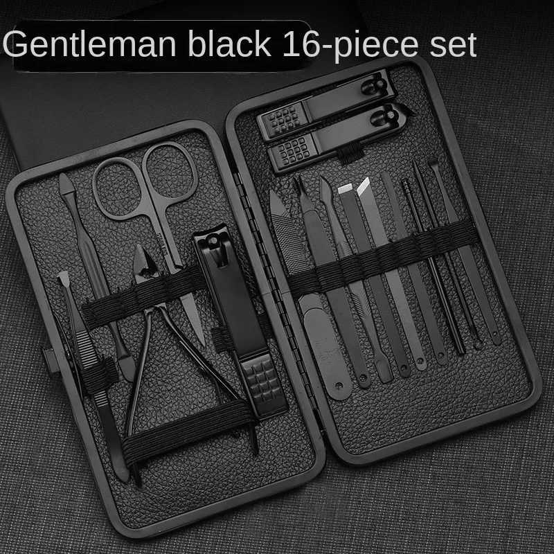 4/7/10/12/16/18 Pcs Manicure Cutters Nail Clipper Set Household Stainless Steel Ear Spoon Nail Clippers Pedicure Nail ScissorsXJ250116
