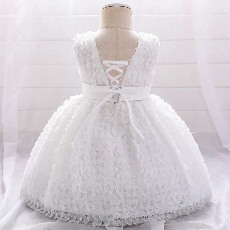 Newborn Green Baptism Dress First Birthday Dress For Baby Girl Clothes Bow Princess Dresses Party Dress Backless 0-24Month Gift X250203