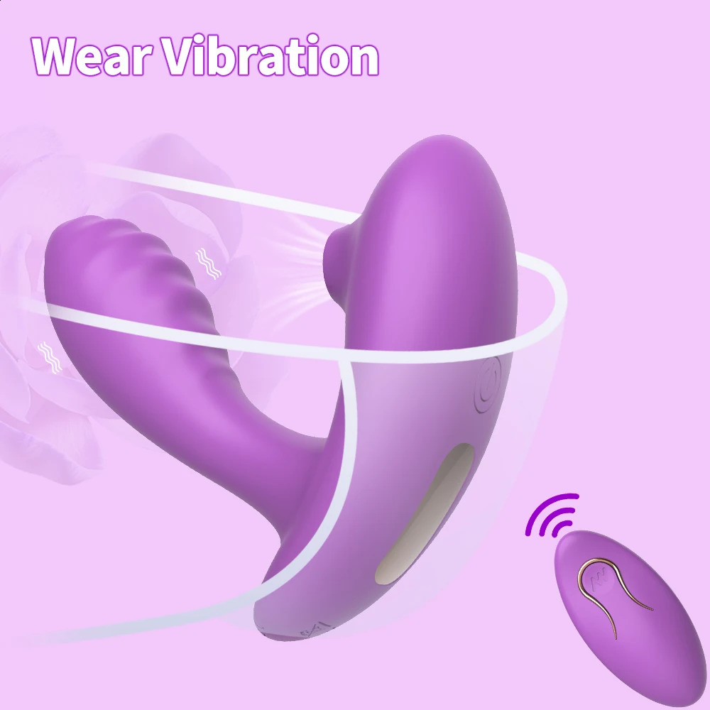 Wireless Remote Control Invisible Wearable Sucking Vibrator For Women G Spot Clit Sucker Clitoris Stimulator Dildo Sex Toy 250114