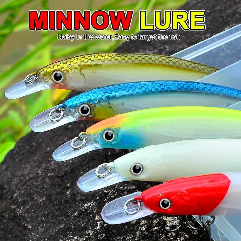 1pc 7g/9cm 14g/11cm 40g/16cm Minnow Fishing Lure Nosiy in the body Hard Bait Crankbait Lure Carp Artificial Trolling Bait TackleXJ250122