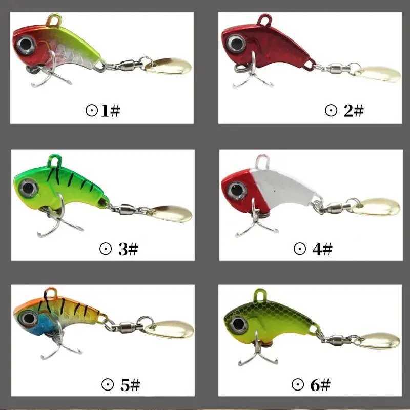 Luya Bait Metal VIB Small Cyclone Rotary Vibration VIB Glitter Iron Plate Sea Fishing Freshwater BaitXJ250122