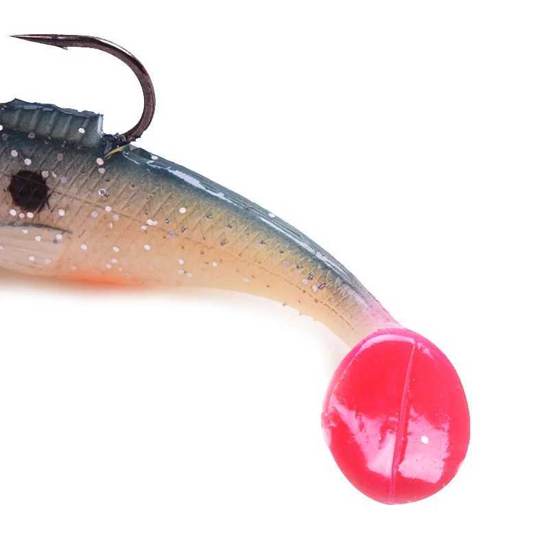 ALASICKA 5/8.5/11.5CM Head Soft Bait T tail Wobbler Fishing Lure Pesca Carp Bass Artificial Rubber Bait Swimbait Fishing TackleXJ250122