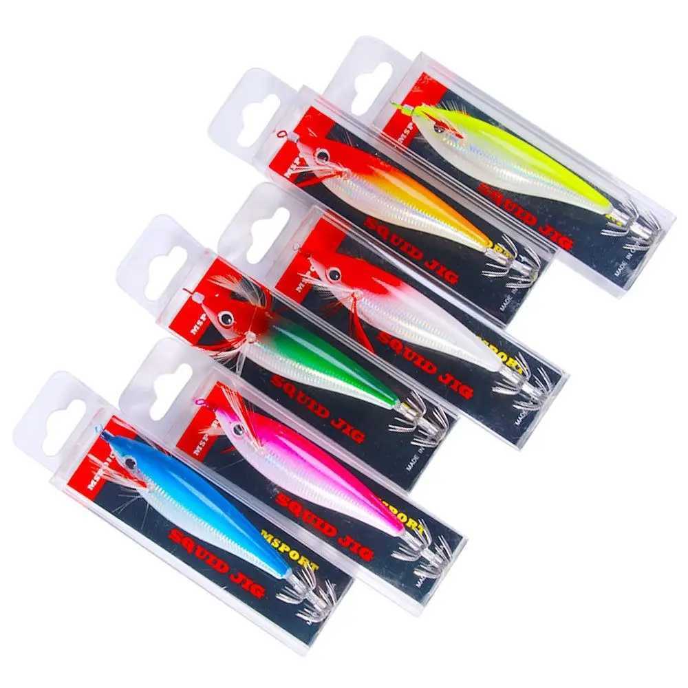 10cm 10g Fishing Lure Artificial Squid Hook Jigs Noctilucent Squid Cuttlefish Jigs Lures Wood Shrimp For Sea FishingXJ250122