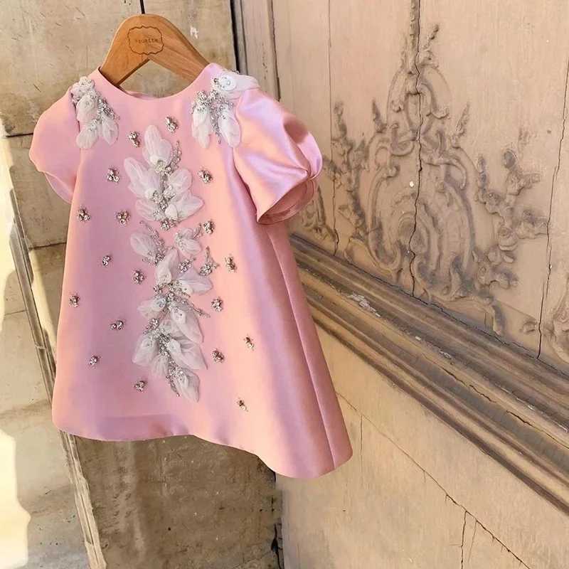 White Flower Girls Dresses For Wedding Children Birthday Party Wear Pageant Clothing Baby Baptism Kids Boutique Princess Dress X250203