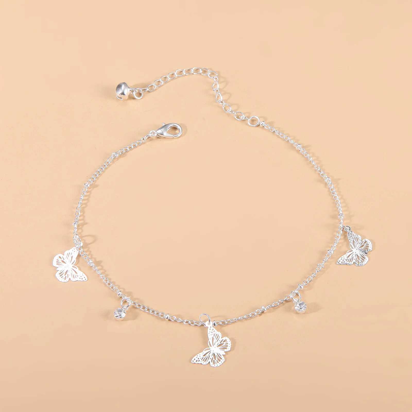 Bohemia Silver Plated Chain Ankle Bracelet On Leg Foot Jewelry Boho Butterfly Charm Anklet For Women Accories SB001XJ250121