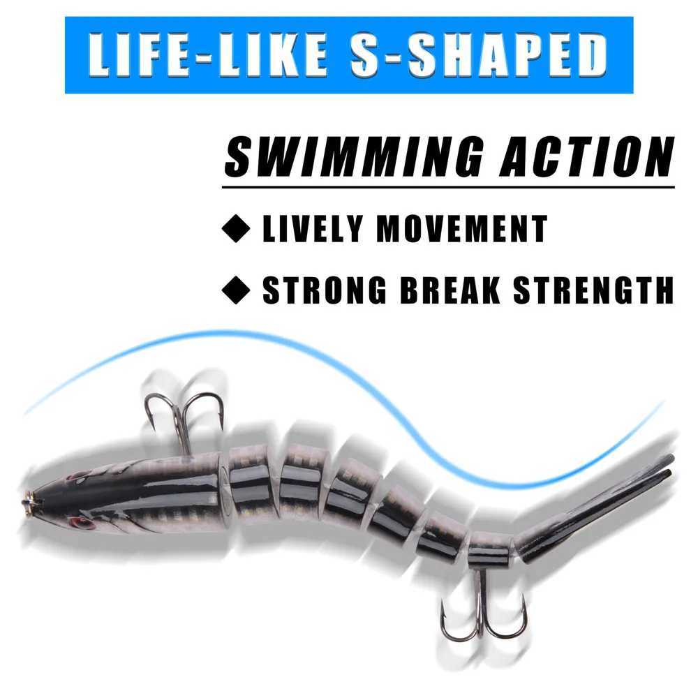 5Pcs 20g Multi Jointed Swimbait Fishing Lure Slow Sinking Bass Lures Swim bait Trout Crappie Walleye Pike Artificial BaitXJ250122