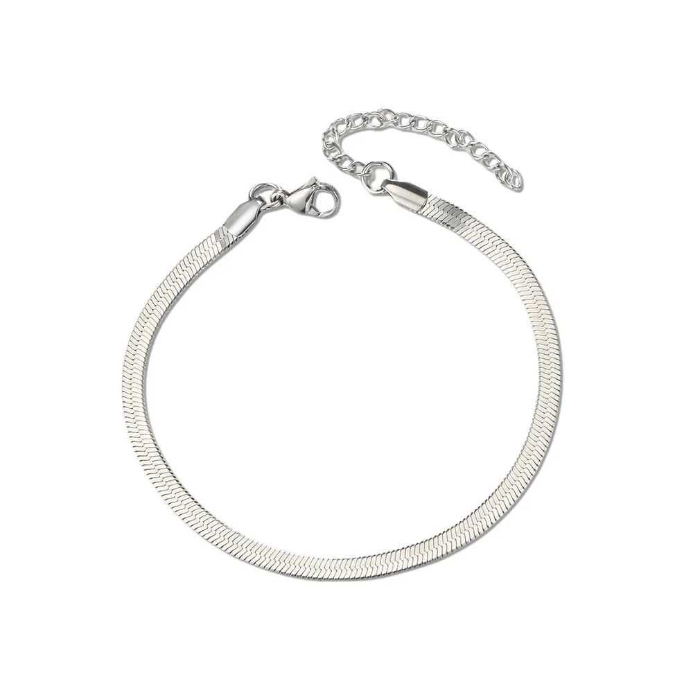 2024 Classic Snake Chain Anklet for Women Girl Fashion Adiustabe Gold Silver Color Stainl Stee Foot Jewelry Birtay GiftXJ250121