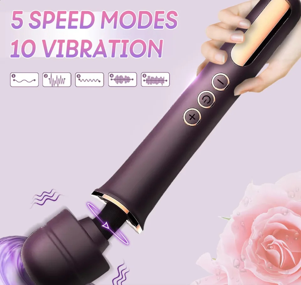 Hannibal Huge Magic Handheld Massager Wand Clitoris Stimulation for Women Big Size AV Stick 10 Speed Vibrator Foreplay Adult Toy 250121