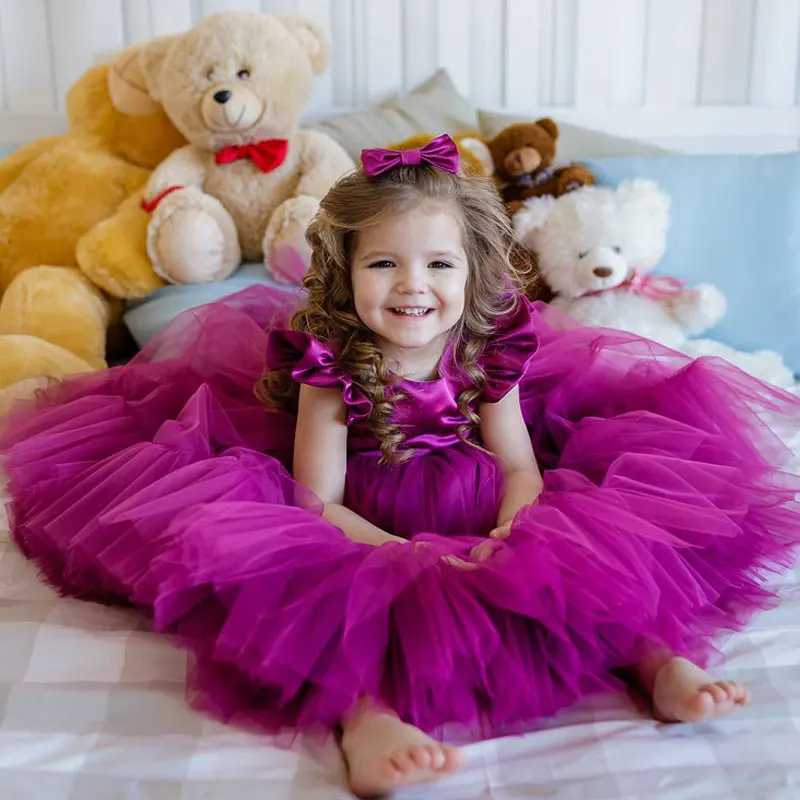 Pageant Puffy Baptist 1st Birthday Dress Baby Dress Cake Princess Dress Lace Party Dress Childrens Clothing X250203