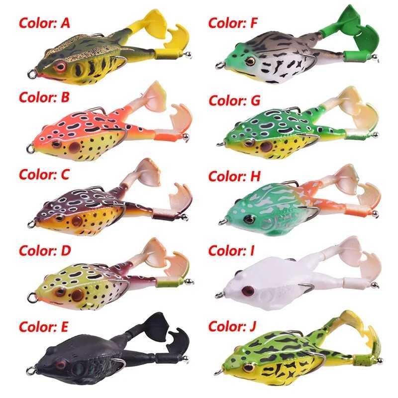 1 Pc Topwater Frog Fishing Lure 9cm 13.5g Propeller Flipper Duckling Soft Baits for Bass Catfish Isca Silicone Artificial BaitXJ250122
