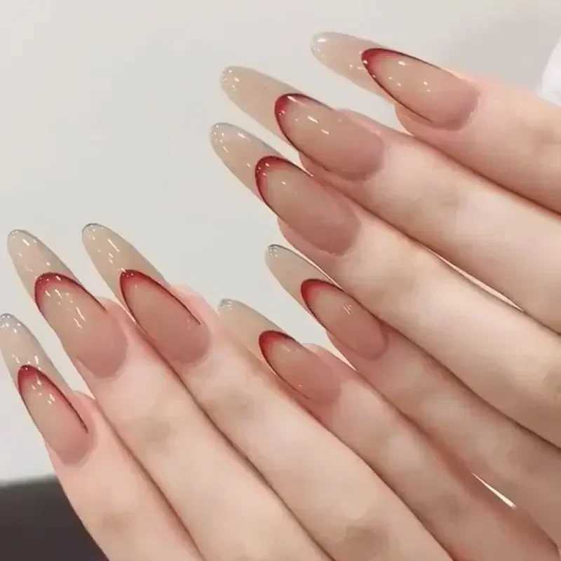 3pcs French Gradient Line Nail Art Stickers Black White Self-Adhesive Slider Design Manicure Tools DIY Moon Shape Nail DecalsXJ250120