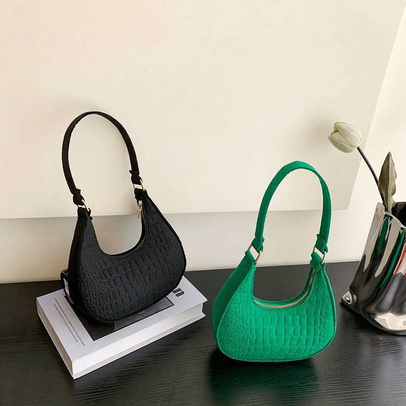 Women Top-handle Bags Autumn Winter Fi Bag New Fi Shoulder Bag Portable Womens Bag Bolso Mujer Handbags FeltXJ250121