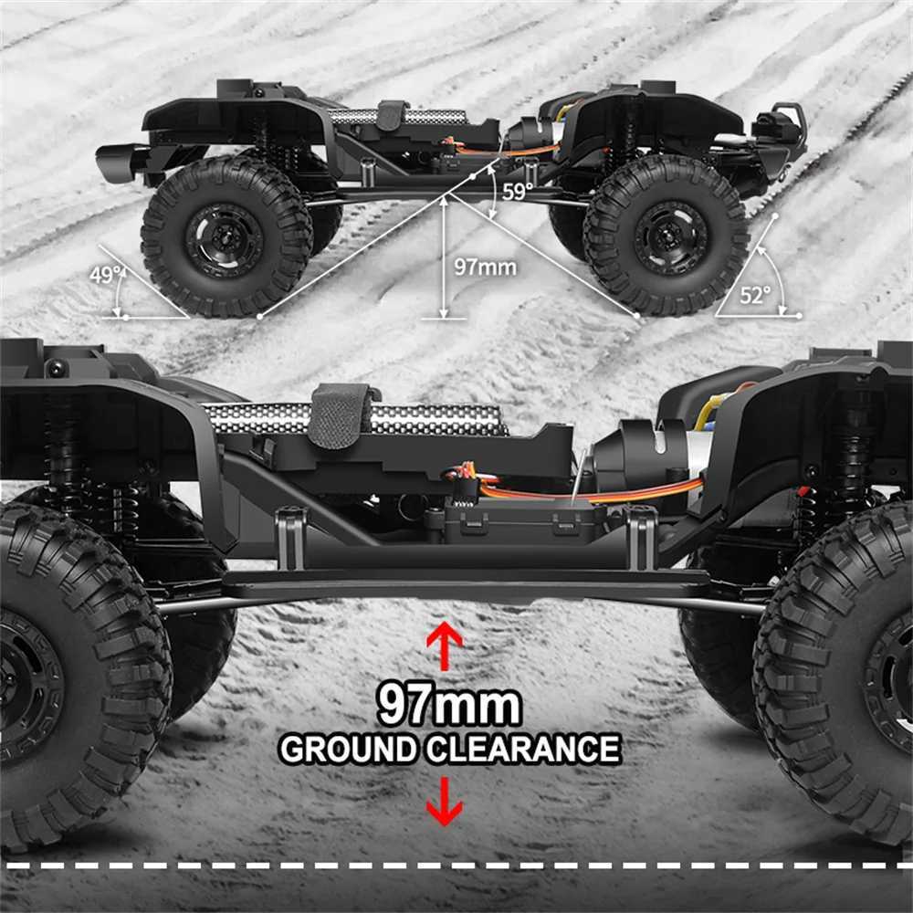 HB Toys RTR R1001/2/3 1/10 2.4G 4WD RC Car Full Proportional Rock Crawler LED Light 2 Speed Off-Road Truck Vehicles Models X250203