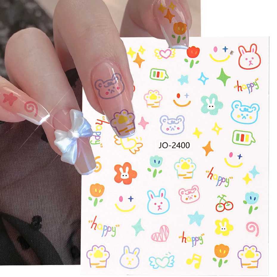 3D Cartoon Cute Cat Nail Childlike Stickers Kawaii Puppy Dog Graffiti Animals Series New Nail Art Tattoo Design Manicure DecalXJ250120