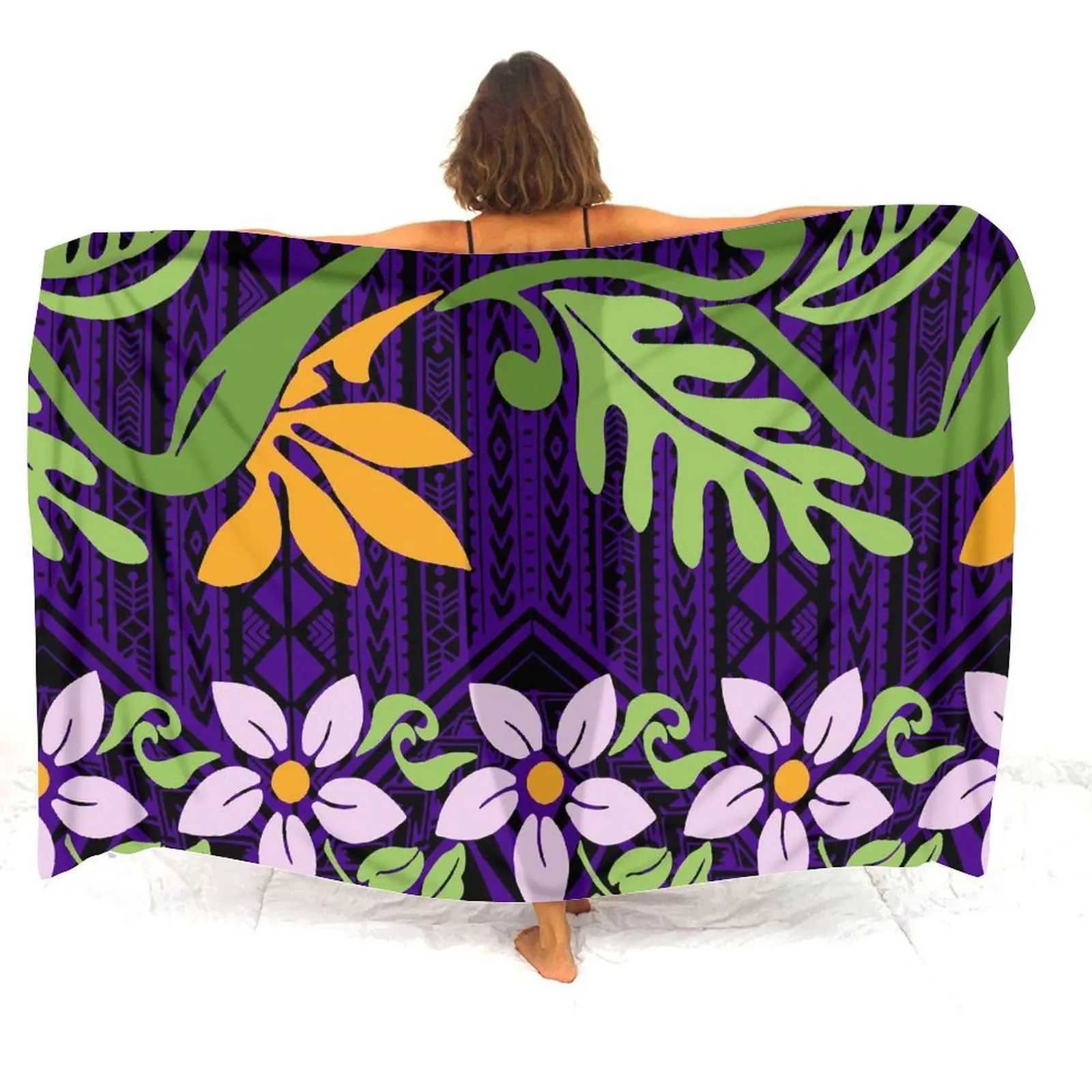 Summer Womens Sarong Customized Polynesian Printed Pacific Island Womens Shl Coat Party Soft and Comfortable Sarong 2024 New W250120
