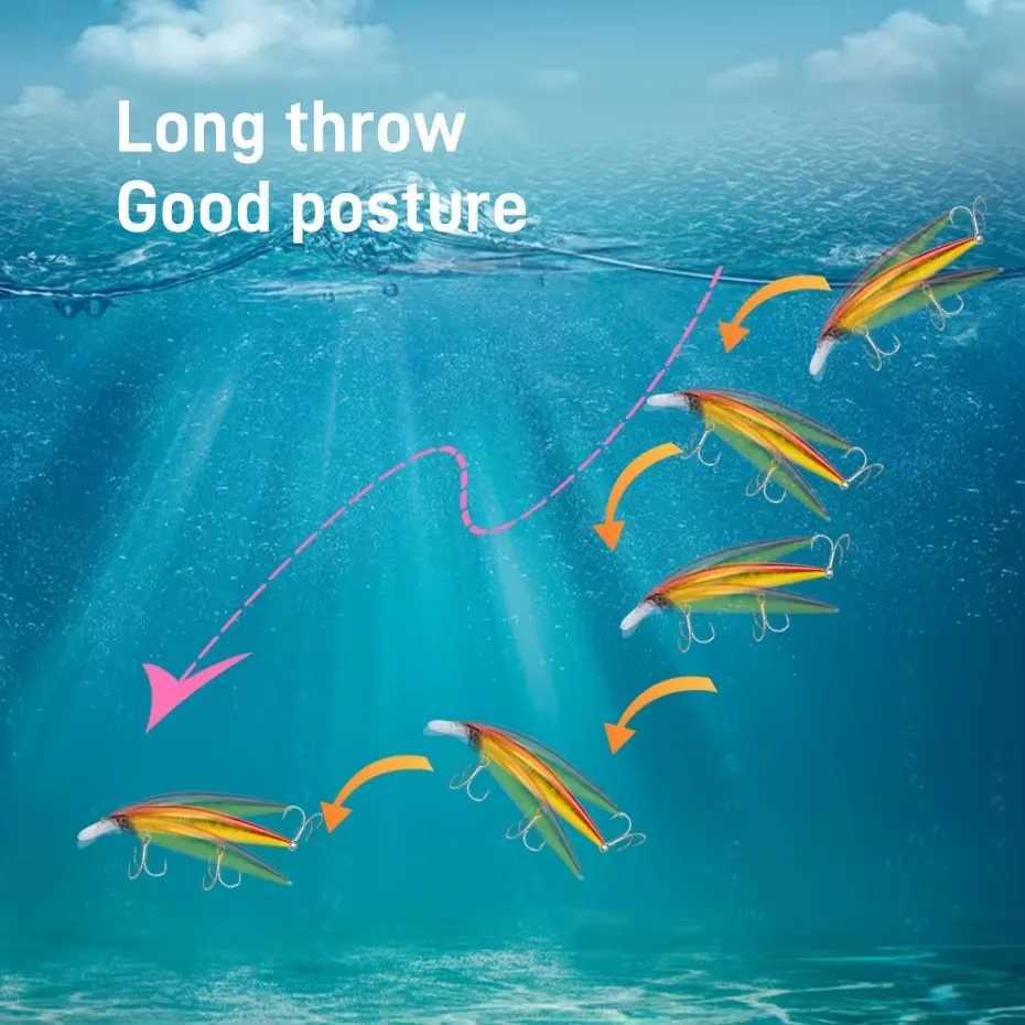 1PC 33G/10.8CM MINNOW Fishing Lure Global New Release Sinking Lure for Long Casting Hard Bait Tackle for Fly FishingXJ250122