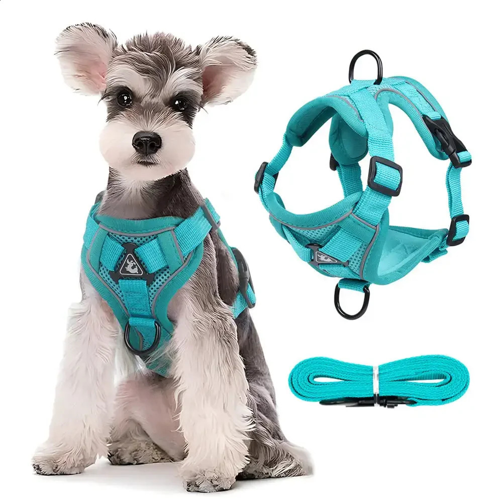 Pet Dog Harness Soft Breathable Leash Set Reflective for Small Medium Dogs Chihuahua Puppy Collar Cat Pet Dog Chest Strap Leash 250121