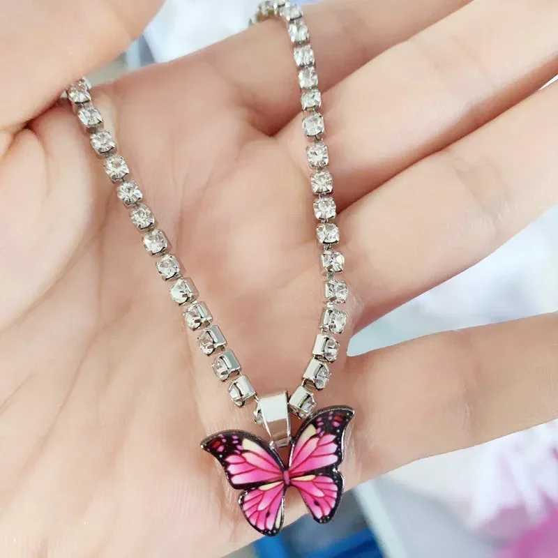 Bohemian Metal Butterfly Anklet Bracelet Colorful Bling Tennis Anklet For Women Girls Summer Beach Foot Chain AccoriesXJ250121