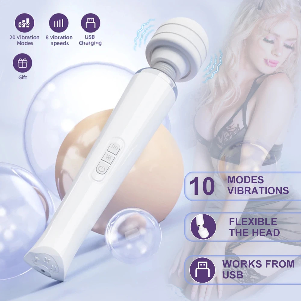 Huge Magic Wand Vibrator Clitoris GSpot Powerful Vibrators Stimulator Vaginal Massager AV Adult Sex Toys for Women 250121