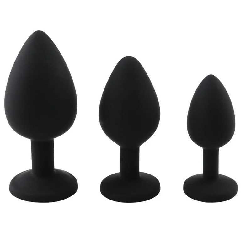 3 Size/set Metal Anal Plug Sex Toys Soft Silicone Butt Plug For Women/Men/Couples Adult Game Masturbator Anal S/M/L Diamond SexXJ250121