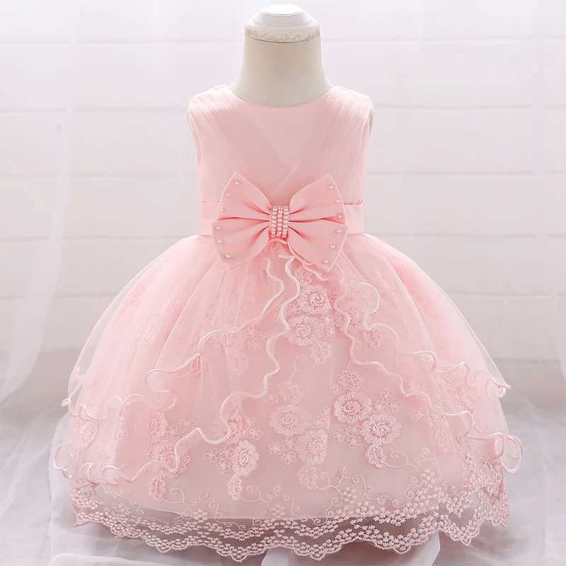 Toddler Infant First Birthday Dress For Baby Girl Clothes Bow Baptism Princess Dress Ceremony Girls Party Gown Dresses 0-2 Year X250203