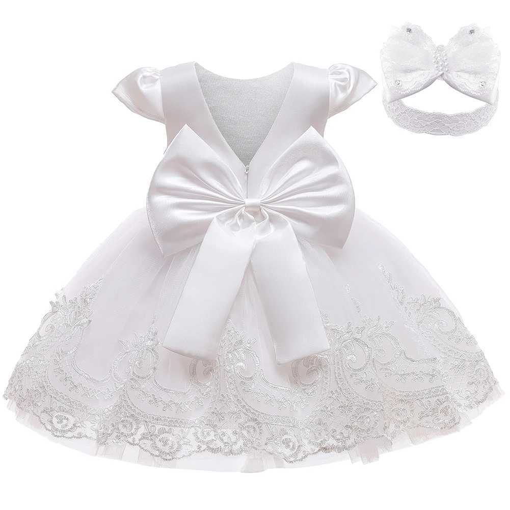 New Years Wedding Princess Dress For Girls Kid Dresses Birthday One Year Dress Party Baptism Bow Clothes Christmas Costume 0-2Y X250203