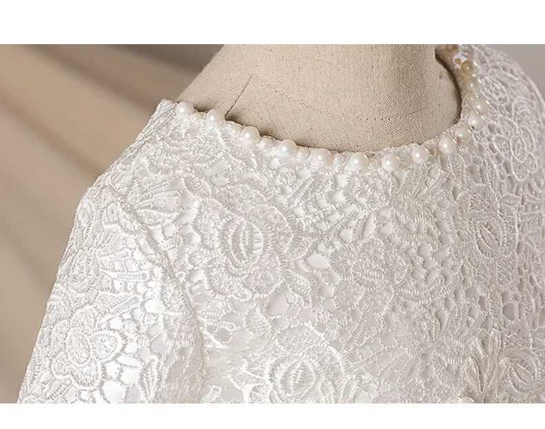 White lace 1st birthday baby girl baptismal dress Christmas costume newborn princess long sleeved Christmas dress X250203