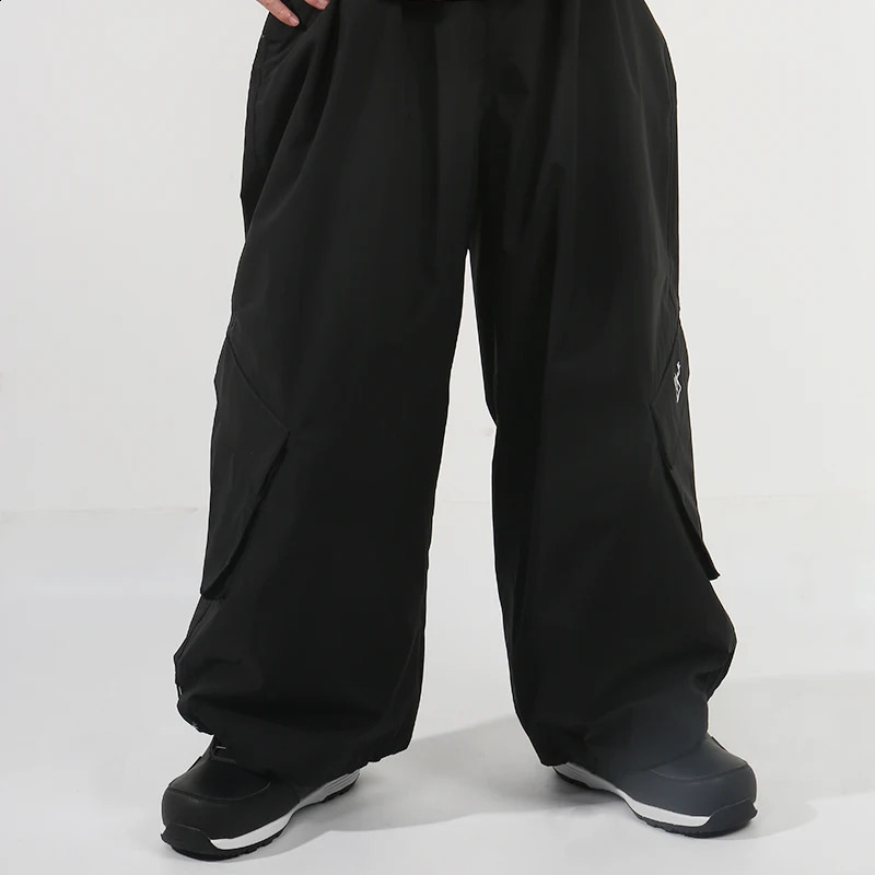 2025 Mens Baggy Ski Pants Winter Loose Skiing Cargo Pants 3L Waterproof Snowboard Trousers Men Snowmobile Bib Overalls Clothes 250122