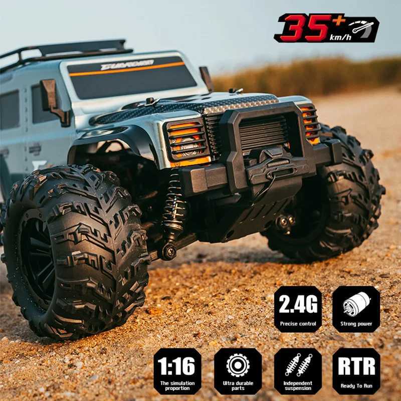 Remote-Controlled Rugged Vehicle Set: A Robust 4-Wheel Excavator w/ Built-In Lighting