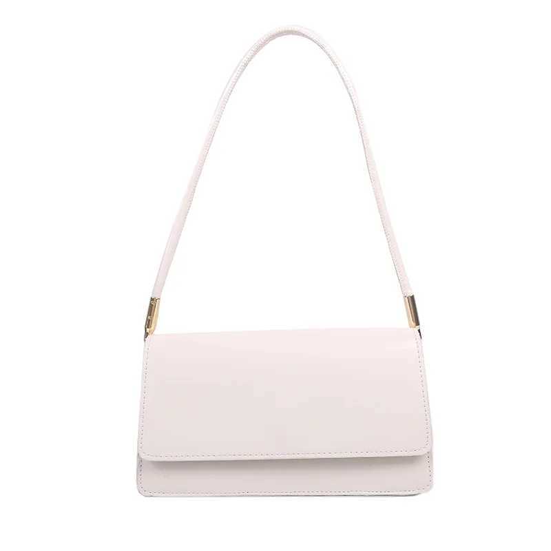New Simple Shoulder Bag For Women PU Leather Armpit Bag Solid Color Lady Handbag Casual Girls Small Square Bag sacXJ250121