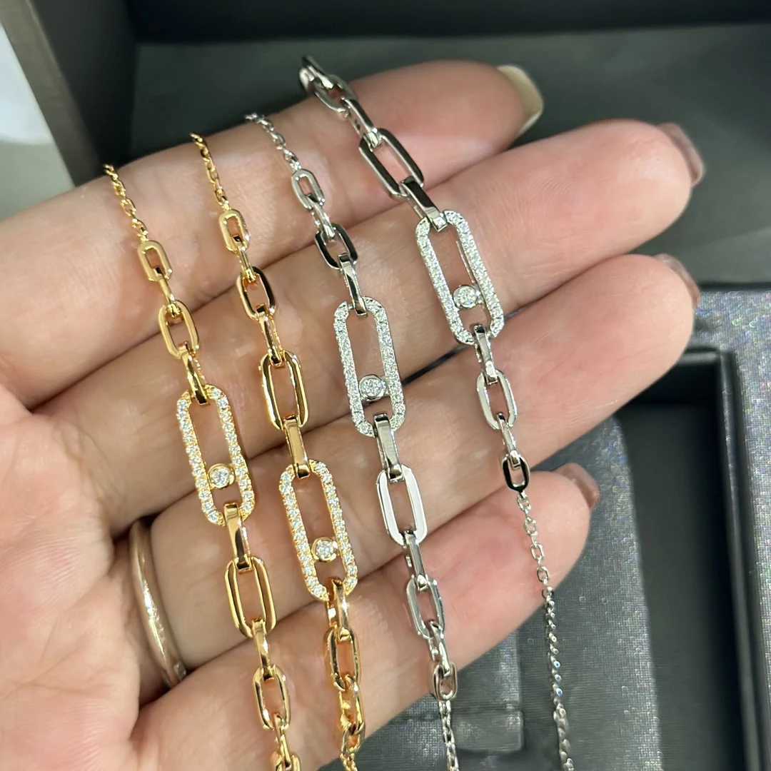 French Luxury S925 Silver Fashion Womens Extra Long Necklace With Movable Diamonds Exquisite Gifts For Banquets And PartiesXJ250114