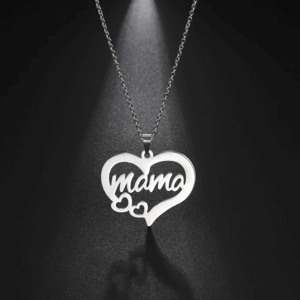 Skyrim Mothers Day Mama Letter Pendant Stainless Steel Necklace for Women Gifts love Pendant Neck Chain Exquisite Jewelry GiftXJ250121