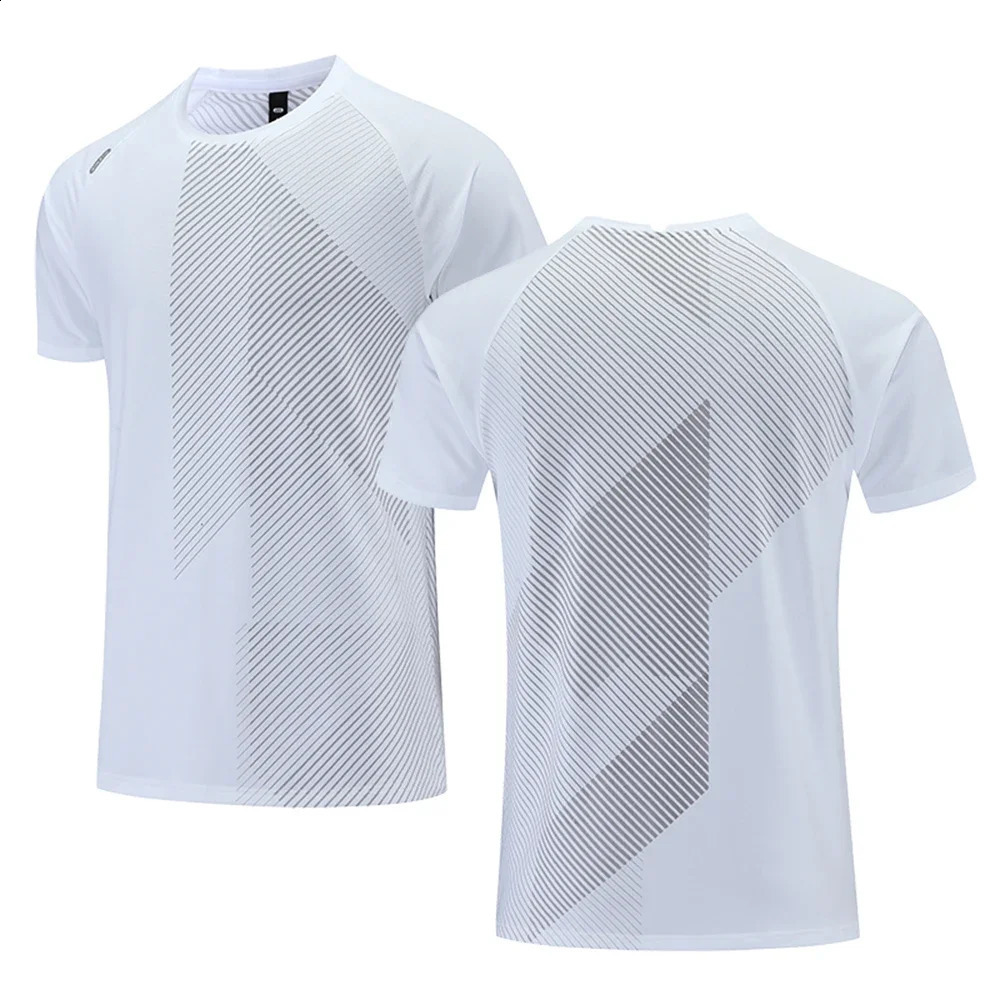 Quick Drying Mens Running Tshirt Fitness Sports T Shirt Gym Training Tees Breathable Jogging Casual Sportswear Unisex Tops 250120