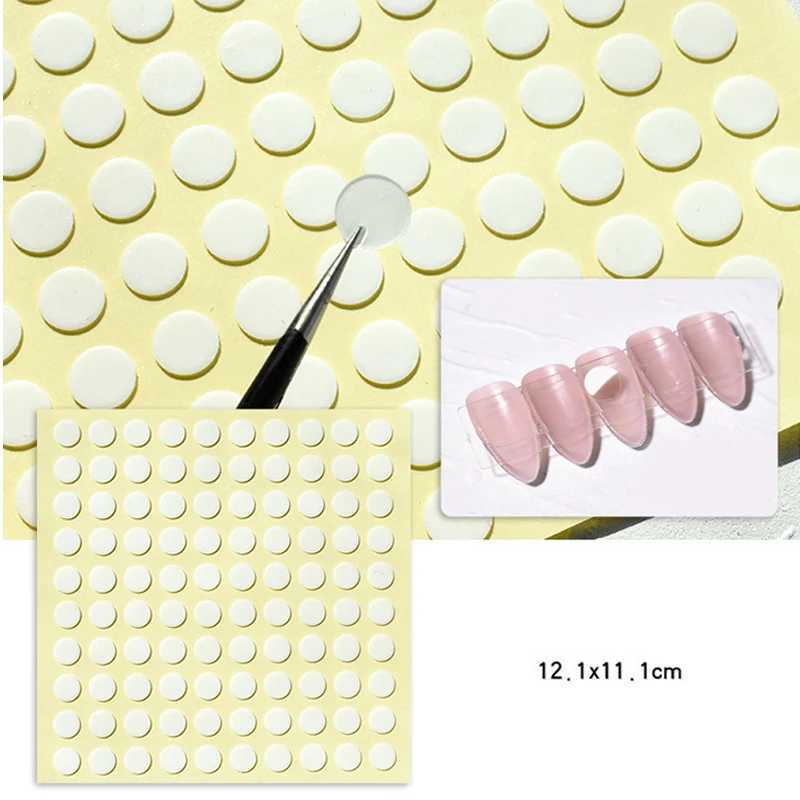 Double-sided Tape Stickers Cut-Free Glue DIY False Fake Nail Manicure Tool 24/100 TipsXJ250120