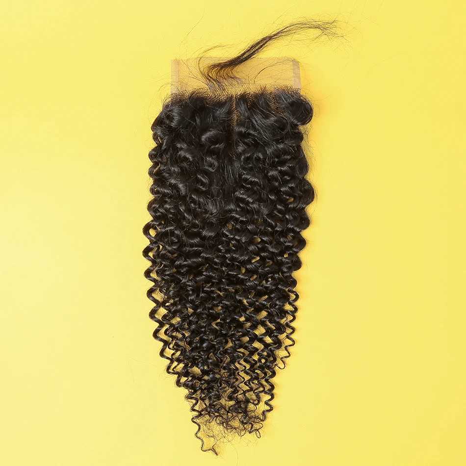 4x4 5x5 Lace Clo Human Hair Clo With Baby Hair Deep Wave Brazilian Hair Extension Remy Clo Free Part/Middle PartXJ250120