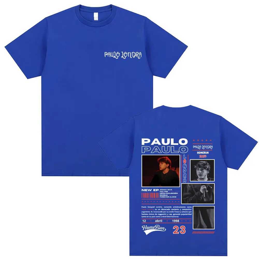 Rare Rapper Paulo London Homerun Double Sided Printed T-shirt Male Vintage Casual Tshirt Men Women Hip Hop Fashion Short Sleeve X250203