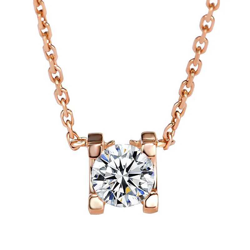 1-2CT 18K Gold Bull Head Necklace Luxury Rose Gold Moissanite Passed Diamond Test S925 Silver Women Birtay Party Jewelry AU750XJ250114