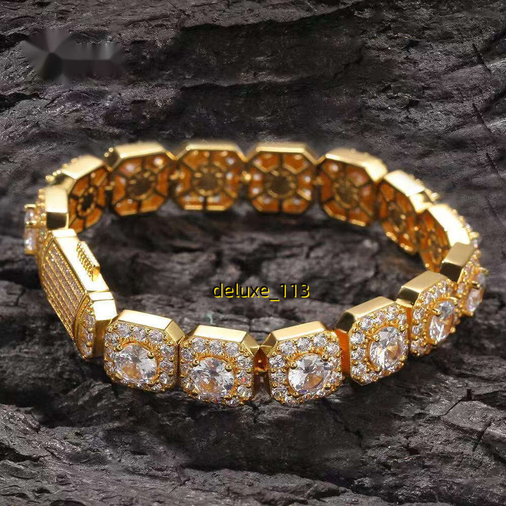 12.5mm Rock Candy bracelet High quality Ice out Cuban chain Fashion jewelry