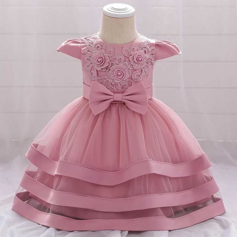 Newborn 1 Year Birthday Dress For Baby Girl Clothes Flower Christening Princess Dress Girls Party Ceremony Gown Infant Dresses X250203