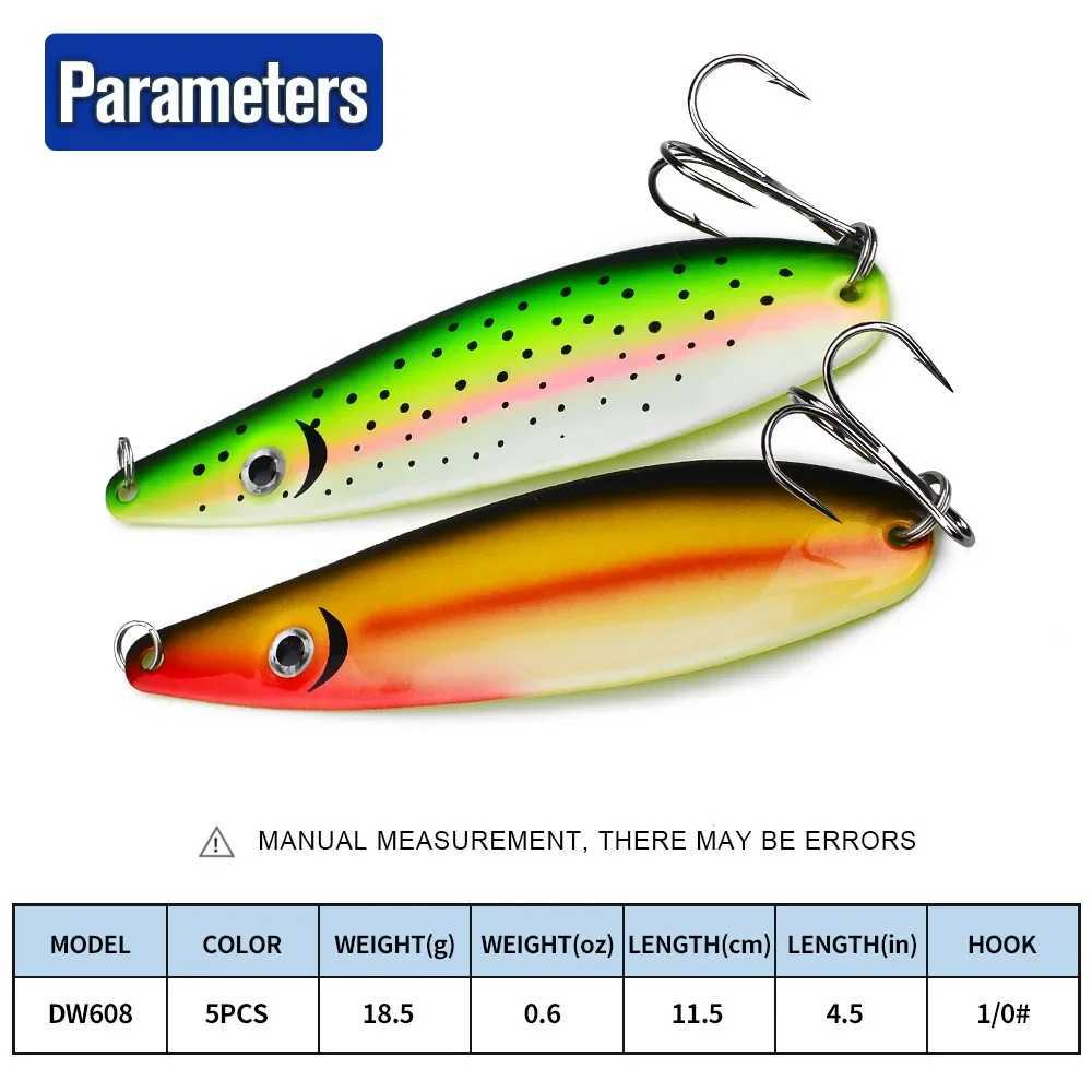 1PC 18.5g 11.5cm Spoon Spinner Lure VIB Metal Lure Bait Jig Sequin Fishing Wobbler Trolling Hard Baits Fishing TackleXJ250122