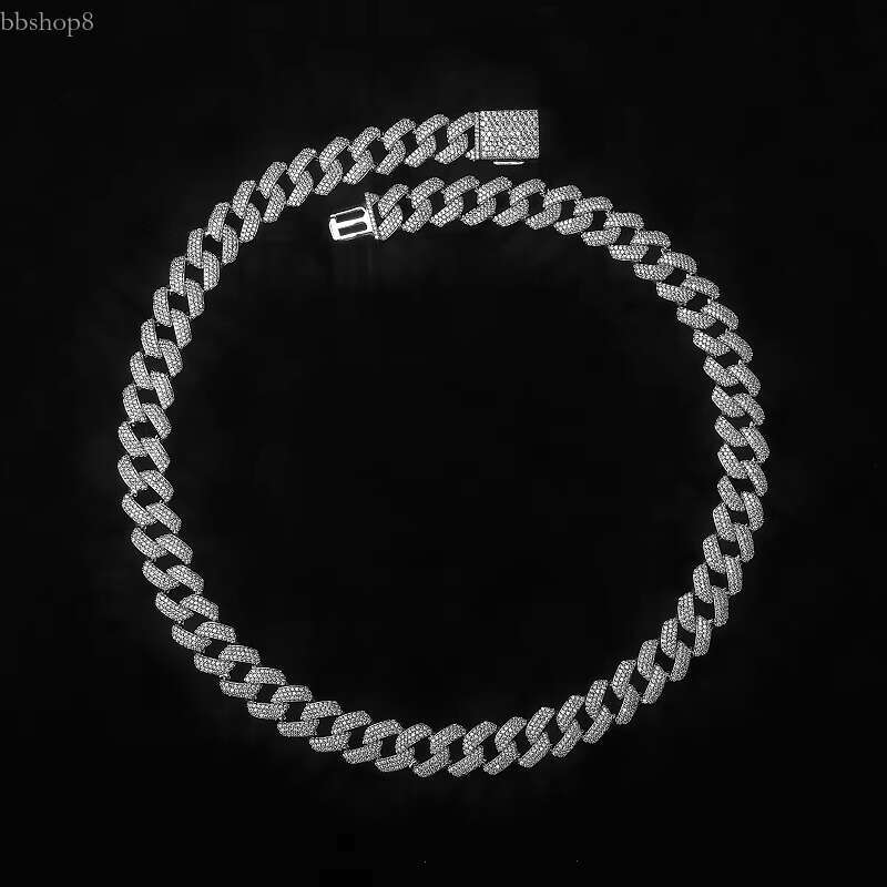 Wholesale Unique Design 14MM Zircon Brass Necklace For Men High-End Miami Cuban k Chain