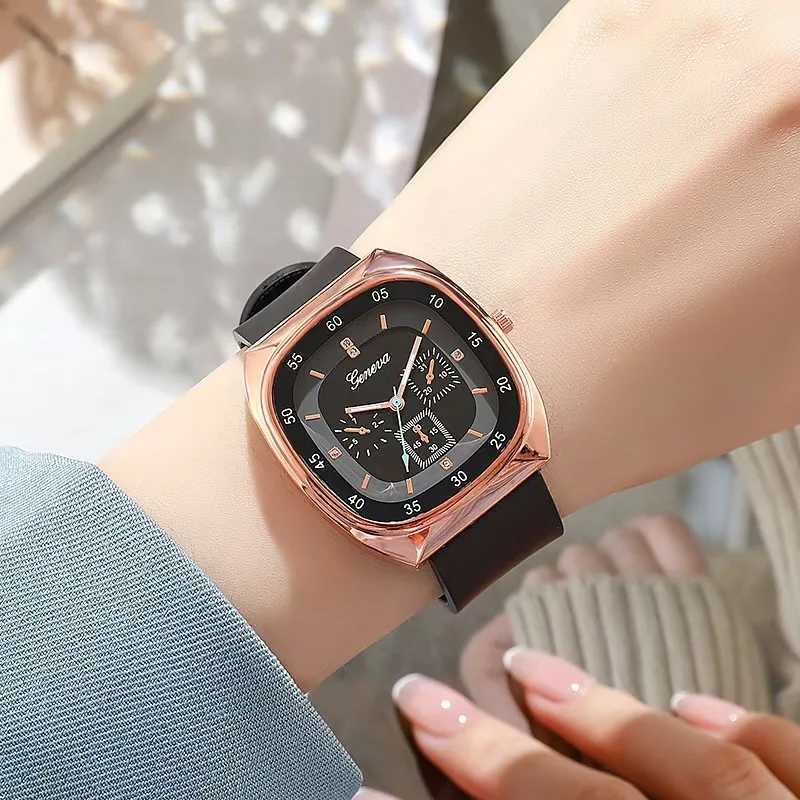 WOKAI High Quality Fashion Casual Strap Silicone Quartz Watch Female Student FL Diamond Fashion Retro Clock X250203