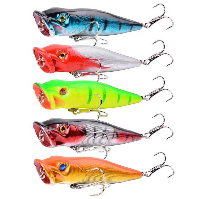 Aorace 1pcs Big Popper Fishing Lure Artificial Fishing Bait Crankbait Wobbler High Carbon Steel Hook Fishing LuresXJ250122
