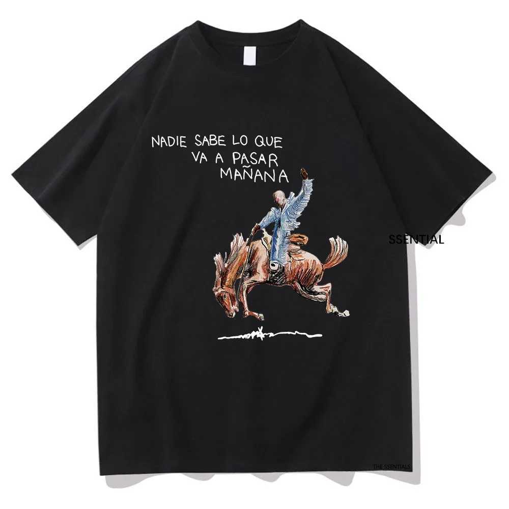 Nadie Sabe Retro T-shirt Un Preview 2023 Mens/Womens Fashion T-shirt Neutral High Quality Cotton T-shirt Funny Shirt X250203