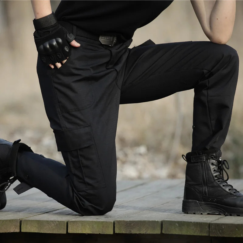 Black military tactical cargo pants mens combat tactical sports pants mens work pants Overalls casual Trouser Pantalon Homme CS 250122