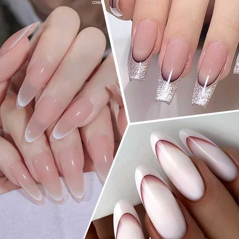 Gradient Color Line Design French Nail Art Stickers Self-Adhesive ail Tips Guides for DIY Decoration Stencil ToolsXJ250120